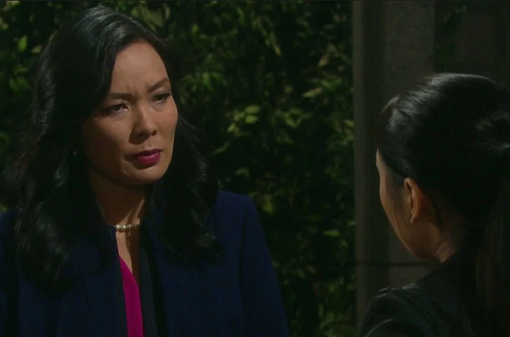 Days Of Our Lives Spoilers: Haley Chen (Thia Megia) - Melinda Trask (Laura Kai Chen)